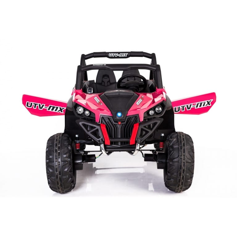 Masinuta electrica copii Nichiduta Xtreme Jumper UTV-MX Pink cu telecomanda 150W , doua locuri si roti Eva , unitate audio cu slot card si usb , schimbator viteze pornire la cheie - 3 | YEO