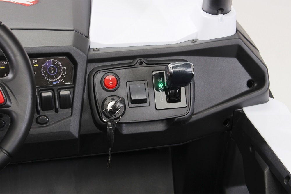 Masinuta electrica pentru copii Nichiduta Xtreme Jumper UTV-MX Pink cu telecomanda 150W, doua locuri si roti Eva, unitate audio cu slot card si usb, schimbator viteze pornire la cheie - 6