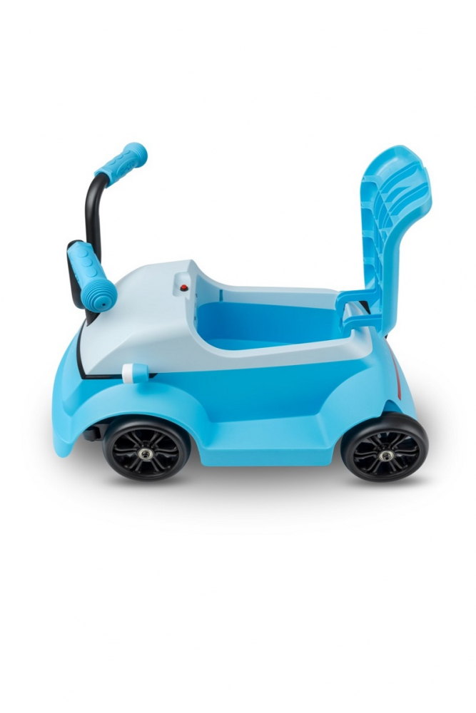 Masinuta ride-on Mini Microlino Blue cu faruri, spatiu de depozitare, greutate admisa 50 kg, varsta 18 luni+ - 4