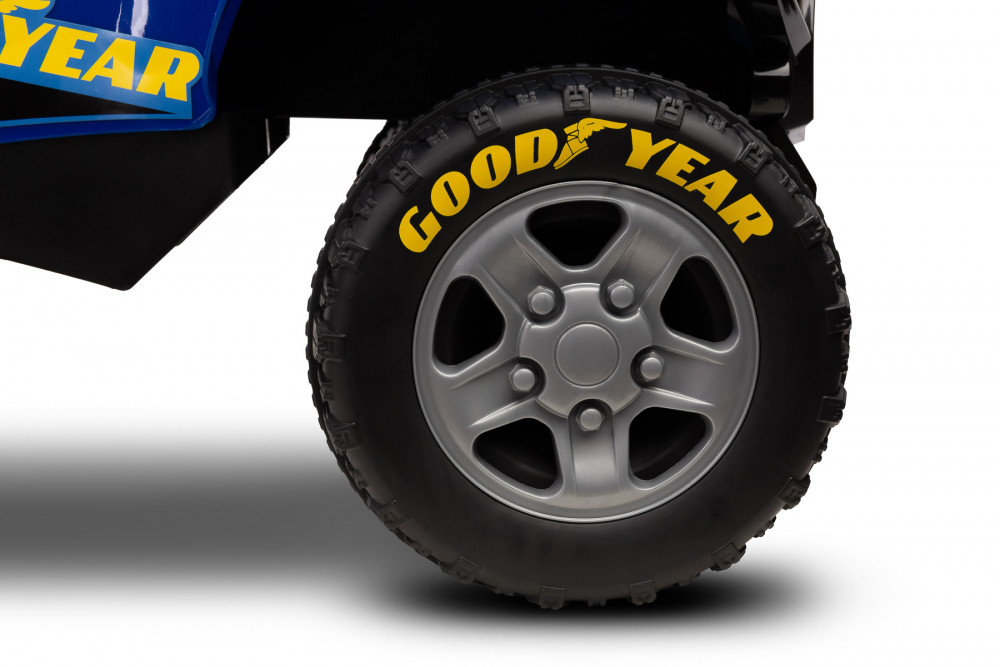 ATV ride-on fara pedale cu spatiu de depozitare,volan cu sunete,protectie impotriva rasturnarii si licenta GoodYear Quad Blue - 1 | YEO