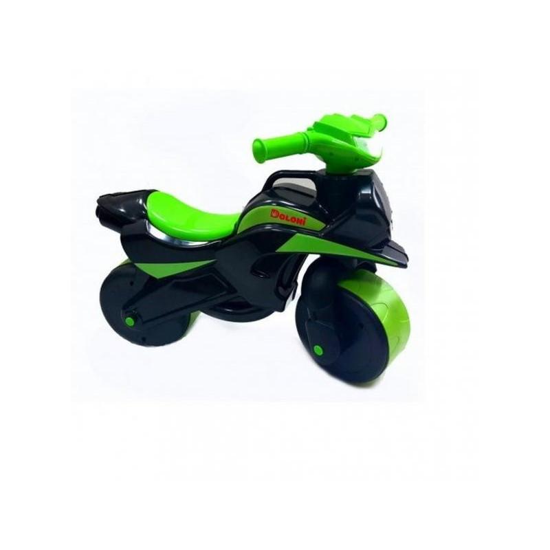 Motocicleta Ride-on de curse Doloni cu sunete si lumini negru cu verde