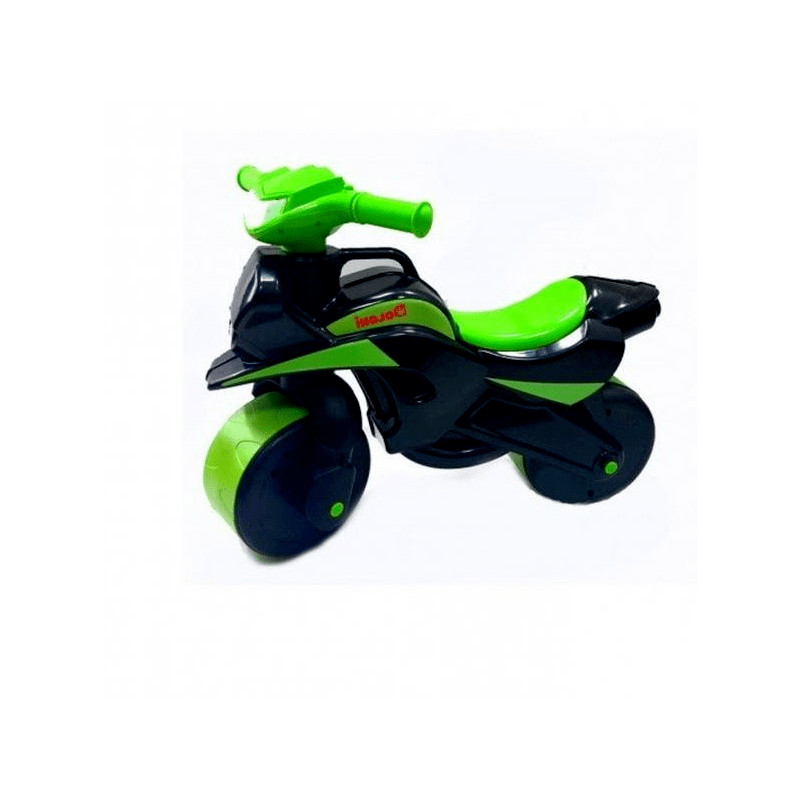 Motocicleta Ride-on de curse Doloni cu sunete si lumini negru cu verde - 1 | YEO