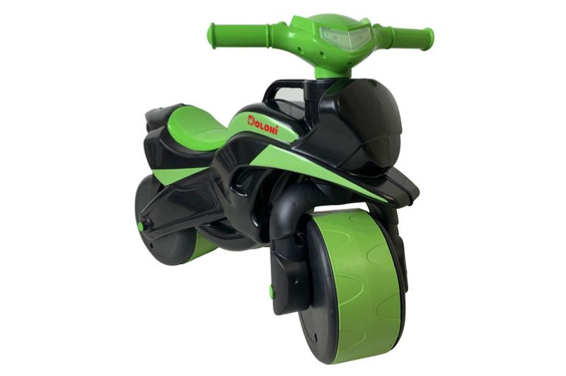 Motocicleta Ride-on de curse Doloni cu sunete si lumini negru cu verde - 2 | YEO