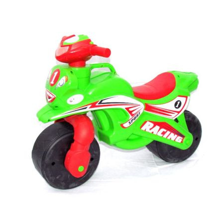 Motocicleta Ride-on de curse Doloni cu sunete si lumini verde cu rosu