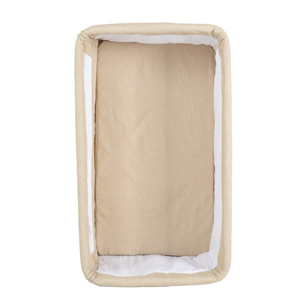 Patut Co-Sleeper multifunctional cu laterala culisanta si functie leganare Moni Mystery Beige - 2