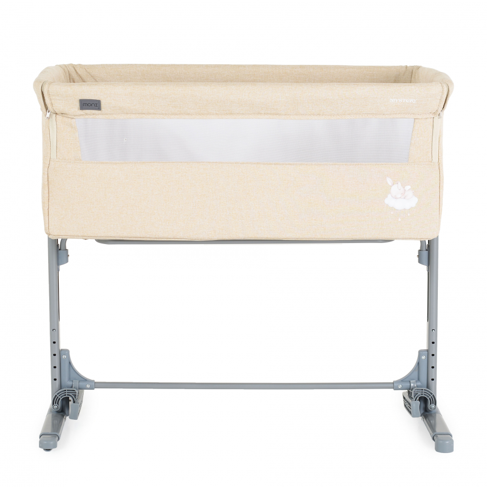 Patut Co-Sleeper multifunctional cu laterala culisanta si functie leganare Moni Mystery Beige - 4