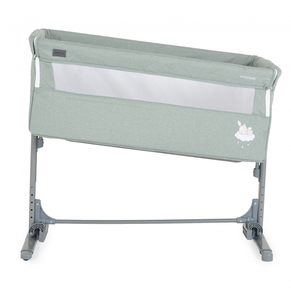 Patut Co-Sleeper multifunctional cu laterala culisanta si functie leganare Moni Mystery Green