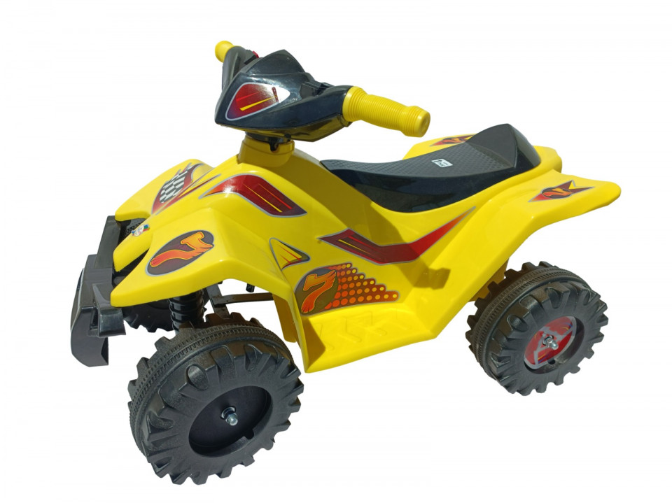 Quad Atv electric Ride On Malipen galben cu sunete, acumulator 6V, greutate admisa 30 kg - 5