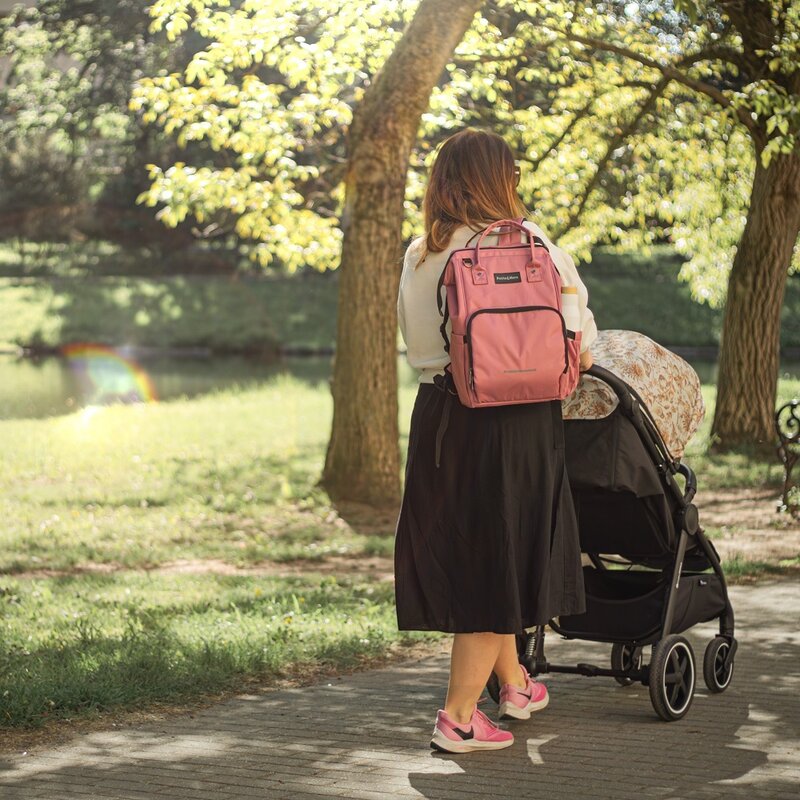 Rucsac pentru mamici PetiteMars Jack Dusty Rose - 1