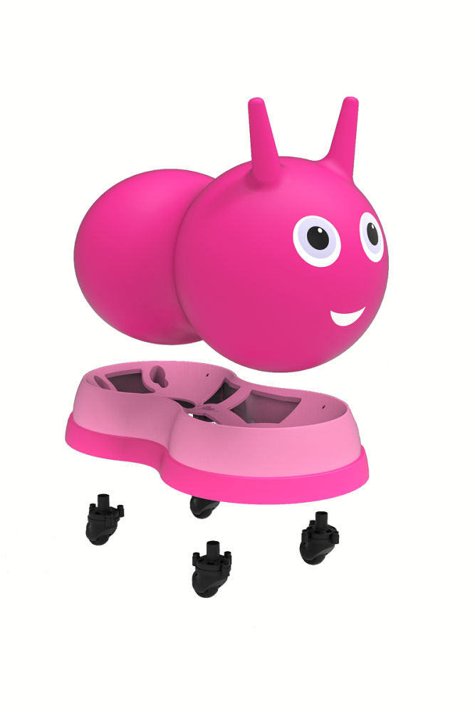 Saritor gonflabil si vehicul ride-on 2 in 1 Micro Air Hopper Pink 18-36 luni, greutate admisa 25 kg - 1