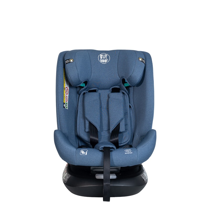 Scaun auto Deluxe Buf Boof i-Size cu isofix rotativ 360 grade 40-150 cm Saphir Blue - 4