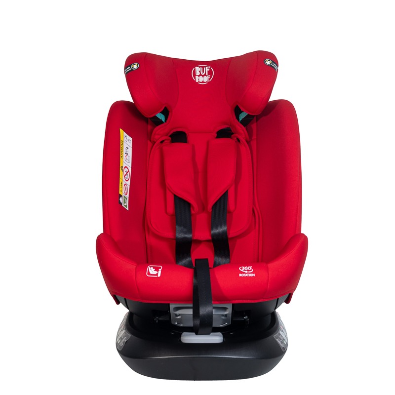 Scaun auto Deluxe Buf Boof i-Size cu isofix rotativ 360 grade 40-150 cm Saphir Red - 4