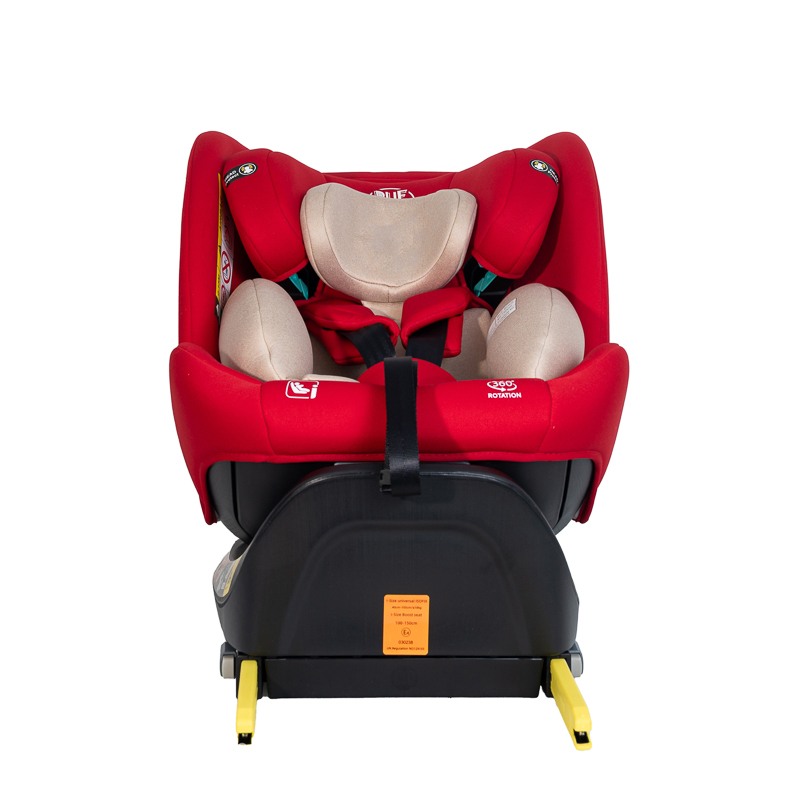 Scaun auto Deluxe Buf Boof i-Size cu isofix rotativ 360 grade 40-150 cm Saphir Red - 6