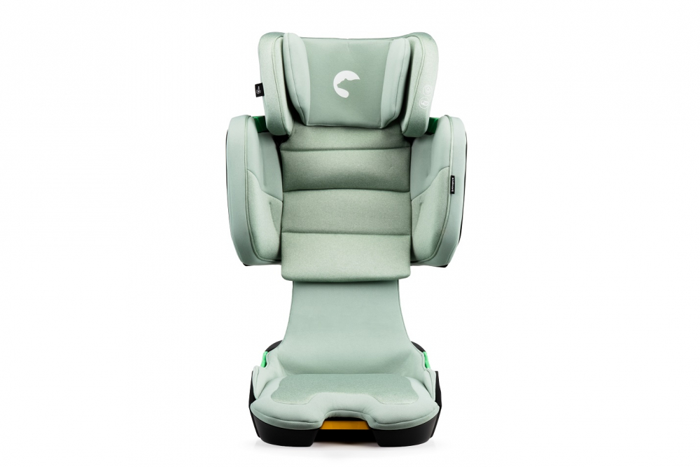 Scaun auto cu isofix Kidnort pliabil cu Tetiera reglabila 100-150 cm i-SIZE R-129 Mane Green