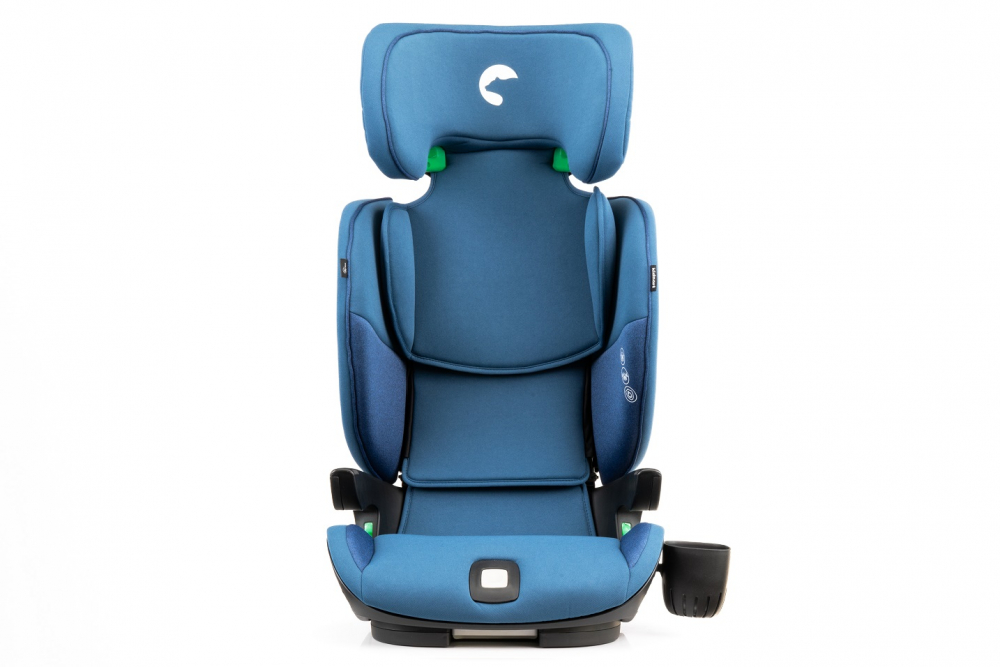 Scaun auto compact Kidnort cu SPS, isofix, Tetiera si spatar reglabile, prevazut cu cotiere, I-Size 100-150cm R-129 Natt Blue