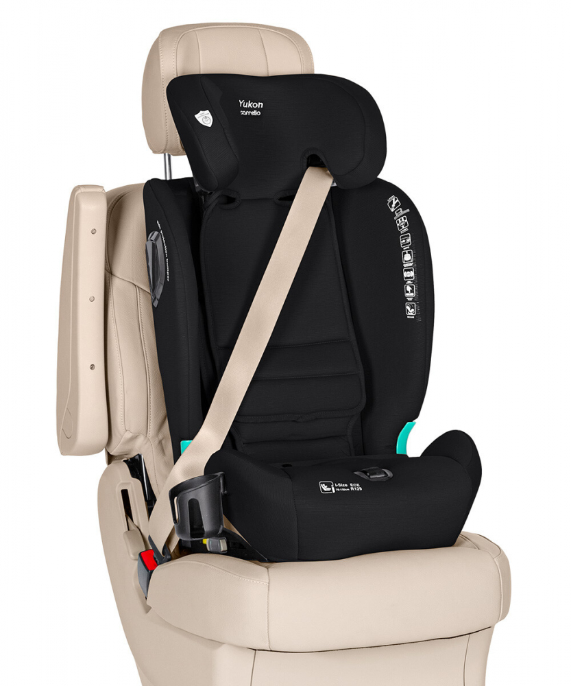 Scaun auto cu isofix 2 pozitii de inclinare Top Tether Carrello Yukon I-Size 76-150 cm Midnight Black