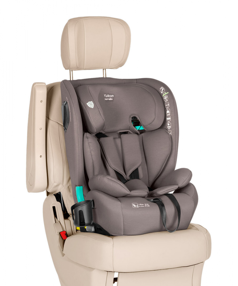 Scaun auto cu isofix 2 pozitii de inclinare Top Tether Carrello Yukon I-Size 76-150 cm Sandstone Beige - 2