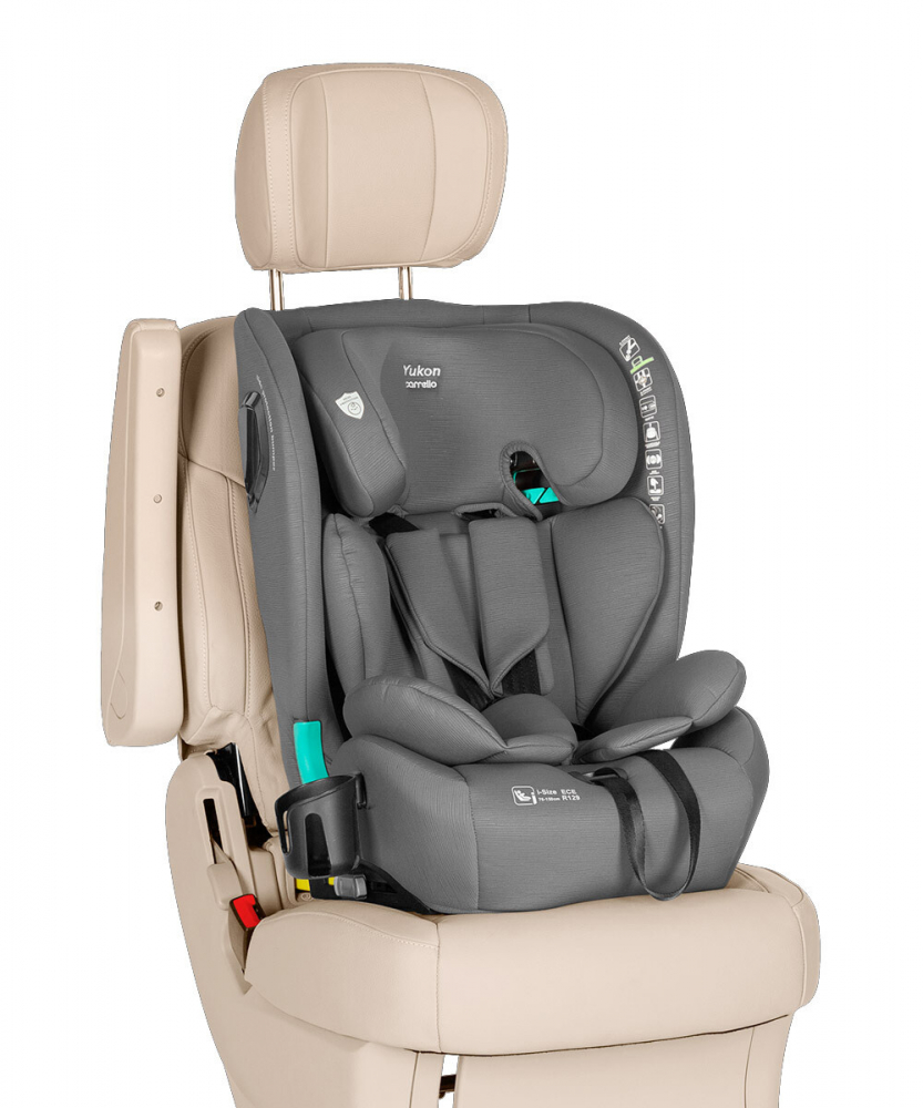 Scaun auto cu isofix 2 pozitii de inclinare Top Tether Carrello Yukon I-Size 76-150 cm Seashell Grey - 2