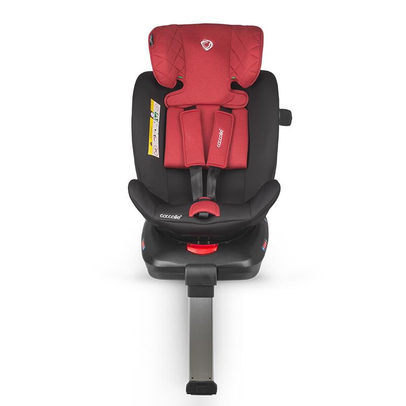 Scaun auto iSize 40-150 cm Coccolle Vigo Poppy red + Oglinda auto rear-facing Coccolle cadou - 3