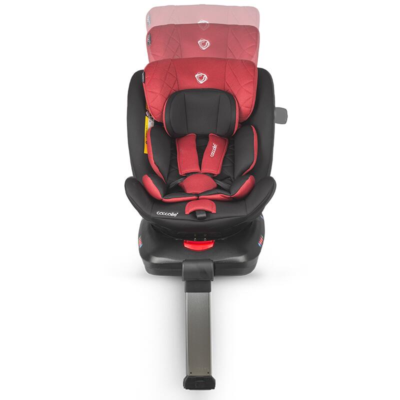 Scaun auto iSize 40-150 cm Coccolle Vigo Poppy red + Oglinda auto rear-facing Coccolle cadou - 5