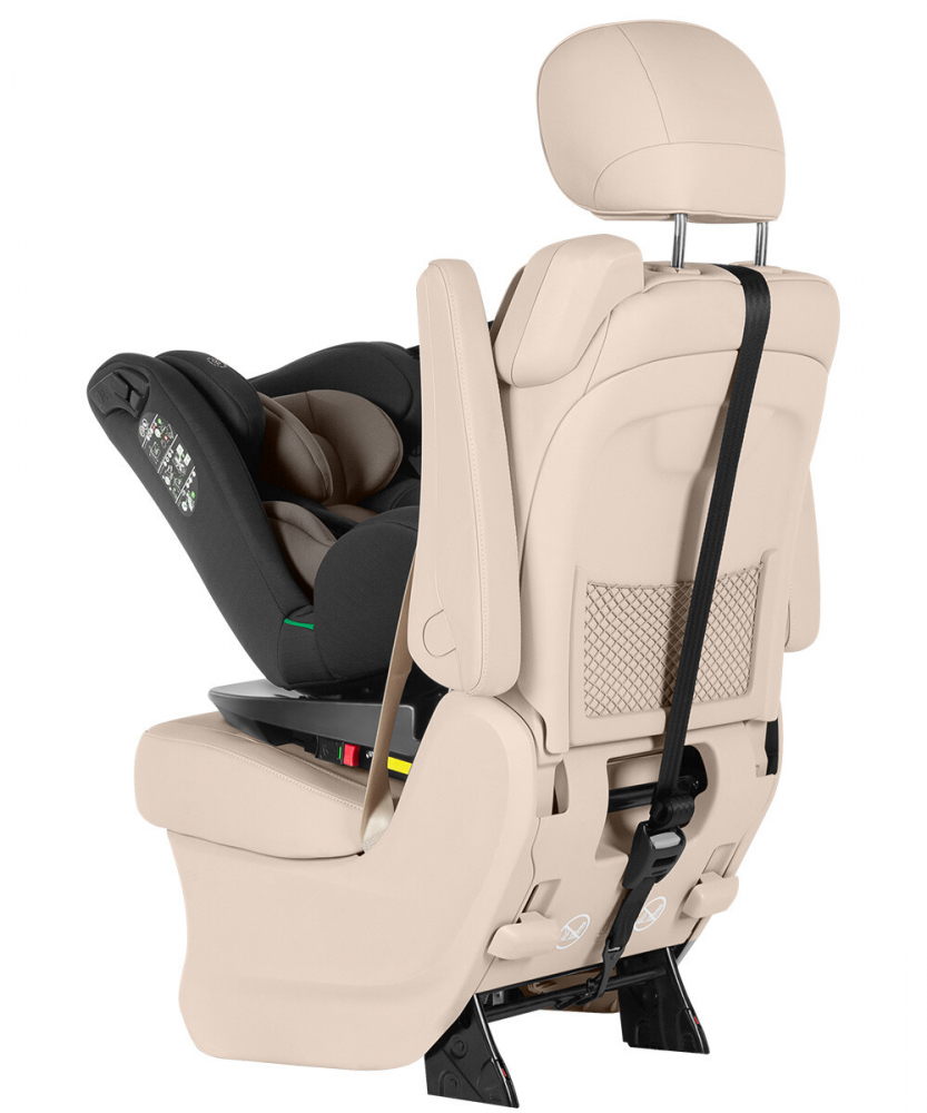 Scaun auto rotativ 360 SPS Top Tether Carrello Unity i-Size 40-150 cm isofix Harmony Beige - 5