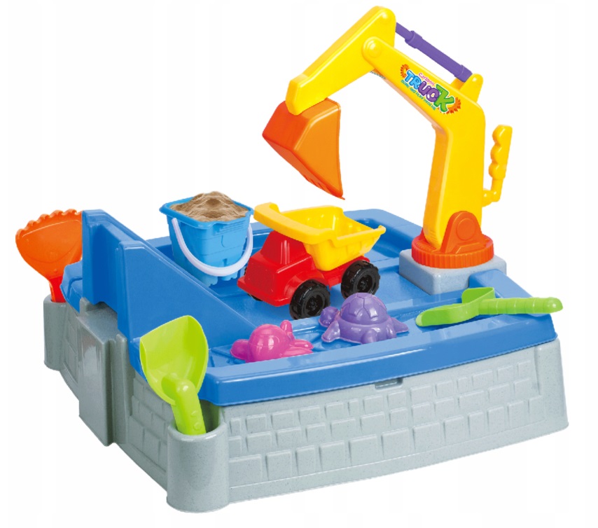 Set 2in1 cutie de nisip cu excavator ,rampa si camion Sandbox Game - 4 | YEO