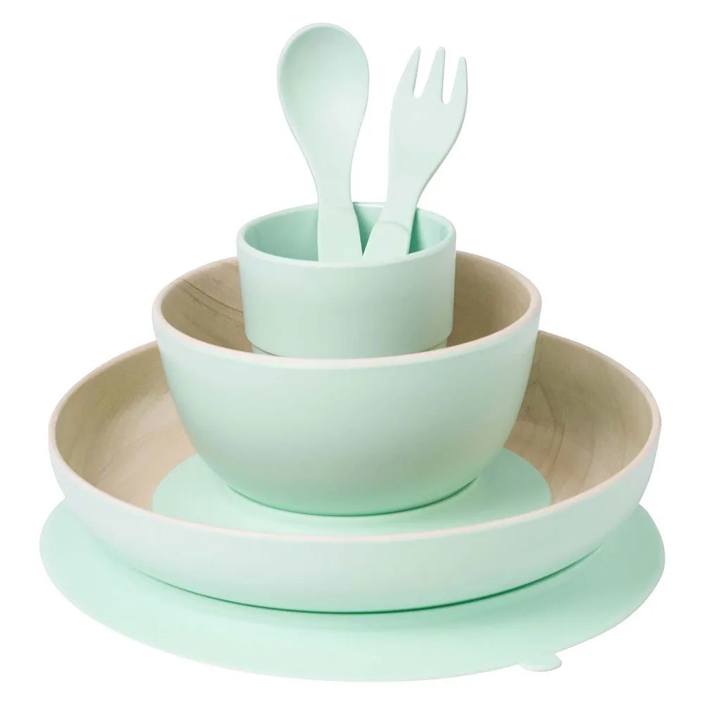 Set complet de masa 5 piese cu ventuza Nordic Mint - 1 | YEO