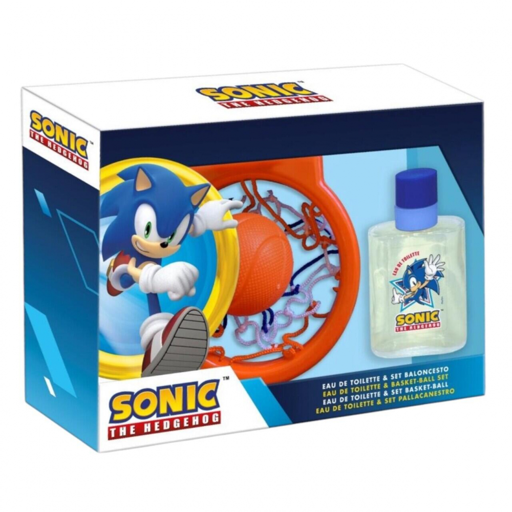 Set apa de toaleta si cos de basket pentru baieti Sonic the Hedgehog