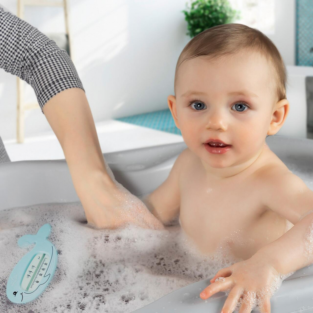 Termometru de baie pentru copii MyHappyBath Whale fara mercur fara BPA 0+ luni Reer - 2 | YEO