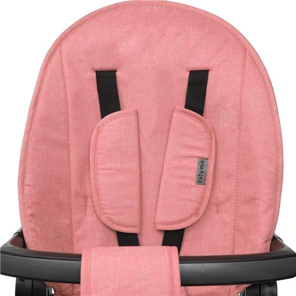 Tricicleta cu sezut reversibil si roti EVA Baby Mix Peony Pink, spatar reglabil, maner cu control al directiei, suport picioare, cos pentru depozitare, de la 1 an pana la 30 kg - 2 | YEO