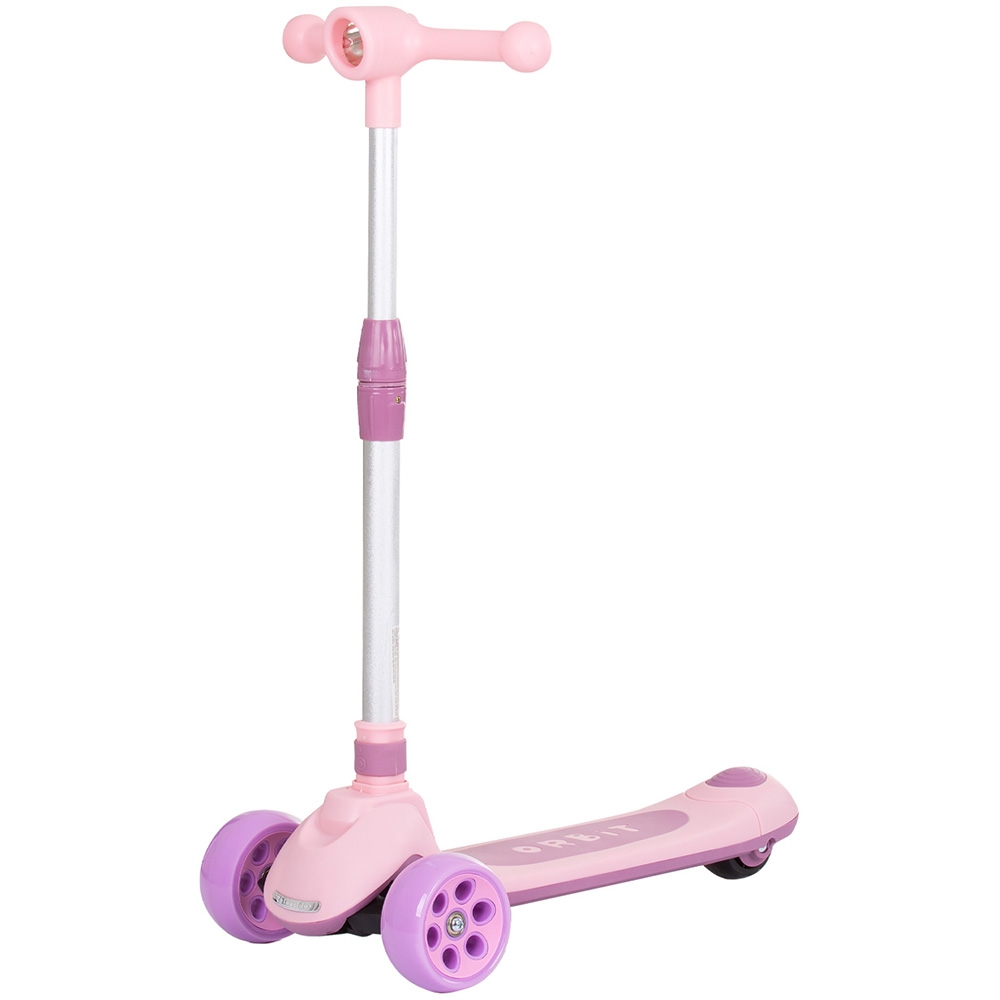 Trotineta pliabila Chipolino Orbit Pink, cadru din aluminiu, ghidon reglabil, baza anti-alunecare, roti cu lumini, greutate admisa 50 kg - 3 | YEO