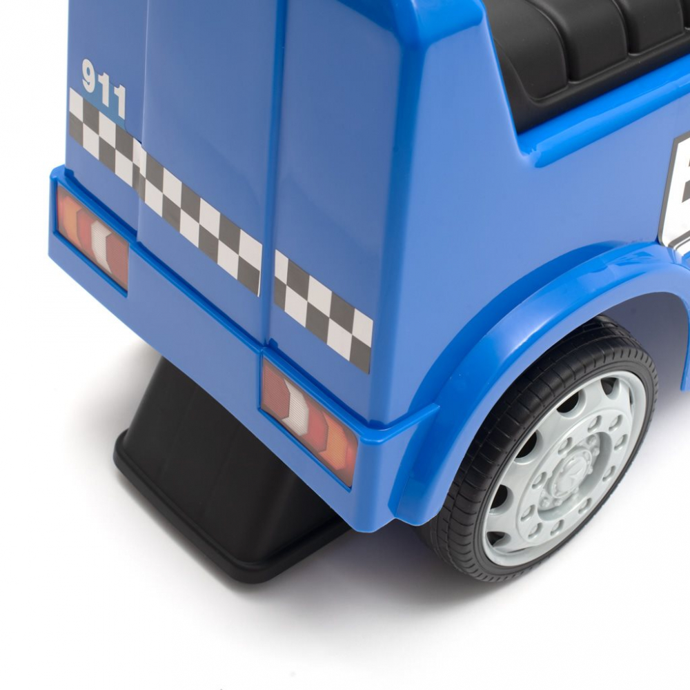 Masinuta fara pedale cu volan,claxon,lumini,spatiu de depozitare,roti EVA,pana la 25kg,protectie antirasturnare si Licenta Mercedes Benz Police Blue - 12