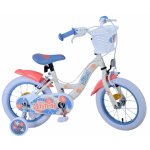 Bicicleta E&L Disney Stitch 14 inch, roti din cauciuc gonflabile, roti ajutatoare, scaun si ghidon ajustabile