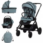 Carucior Chipolino Magnum 3 in 1 basil cu suspensii, cadru din aluminiu, rucsac, husa picioare, greutate admisa 22 kg