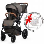 Carucior modular 2in1 Coccolle Nessia Anthracite + Balansoar bebelusi Coccolle Velio Butternut cadou
