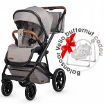 Carucior modular 2in1 Coccolle Nessia Lunar rock + Balansoar bebelusi Coccolle Velio Butternut cadou