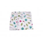 Cearsaf patut 120x60 cm bumbac model iepurasi si flori