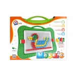 Joc educativ mozaic TechnoK cu 240 de pioneze de 13 mm colorate