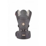 Marsupiu ergonomic 6 in 1 Colibro Honey cu scaun detasabil, Curelele late si confortabile, Baza ergonomica rigida, Curele late si ajustabile, Onyx
