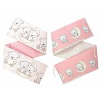 Set aparatori laterale pentru patut 120 x 60 cm Teddy Pink