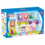 Set constructie 39 piese Pilsan Master Blocks Number Train