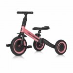 Tricicleta pentru copii Colibro Tremix Rose transformabila, 4 in 1, Ride On cu scaun reglabil, roti din cauciuc pana la 25 kg