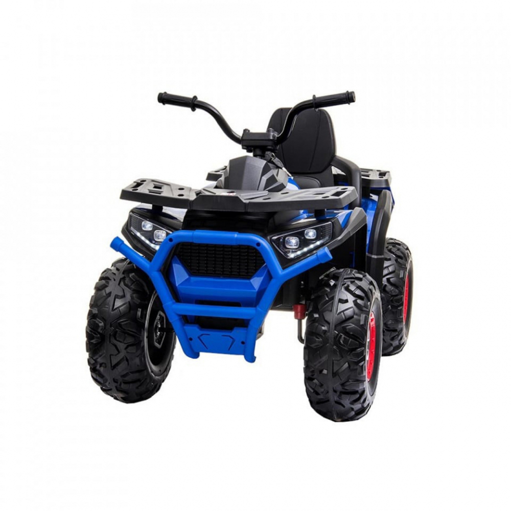 ATV electric pentru copii Novokids Desert Rider Albastru cu acumulator, Faruri luminoase, Roti din Cauciuc EVA, 3-12 ani, maxim 50 kg, 2 Baterii de 12V, Mp3USB, 2 Viteze, Lungime 111 cm, Model Offroad - 2