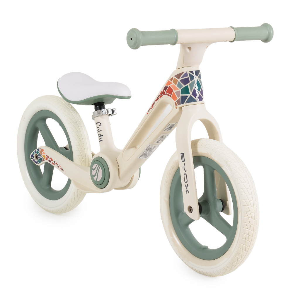 Bicicleta de echilibru fara pedale pentru copii Byox Foldy Green, Design pliabil, Roti 12 inch din PU rezistent, Sezut ergonomic reglabil, Manere confortabile antiderapante, Varsta recomandata 2ani+ - 2