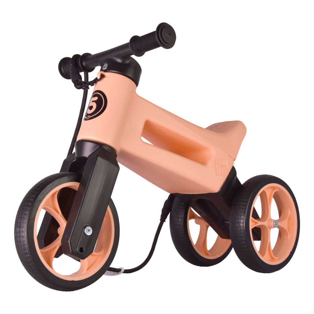 Bicicleta fara pedale Funny Wheels Rider SuperSport 2 in 1 Pastel Apricot