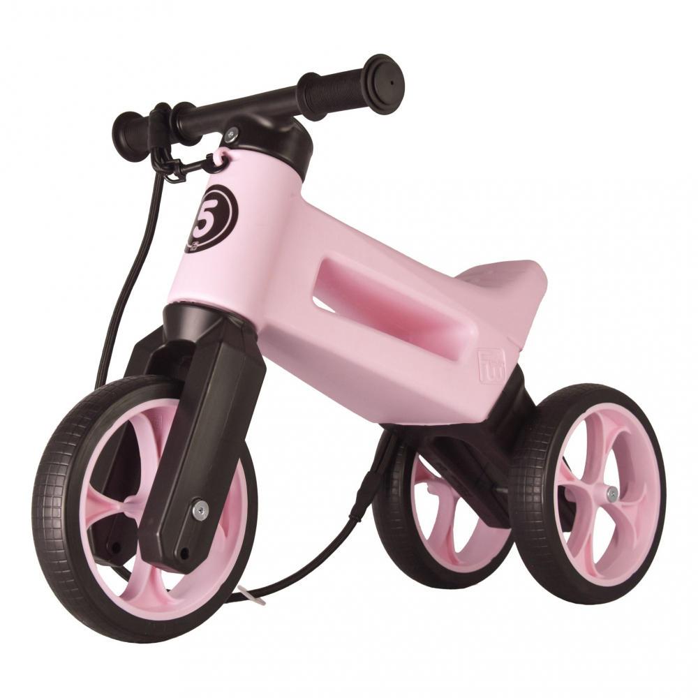 Bicicleta fara pedale Funny Wheels Rider SuperSport 2 in 1 Pastel Baby Pink - 3