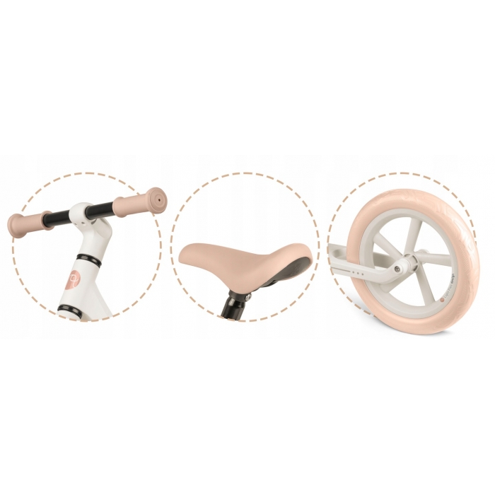 Bicicleta fara pedale pentru copii 87x39x54 cm, roti EVA, Light Flee Nukido Bej - 3