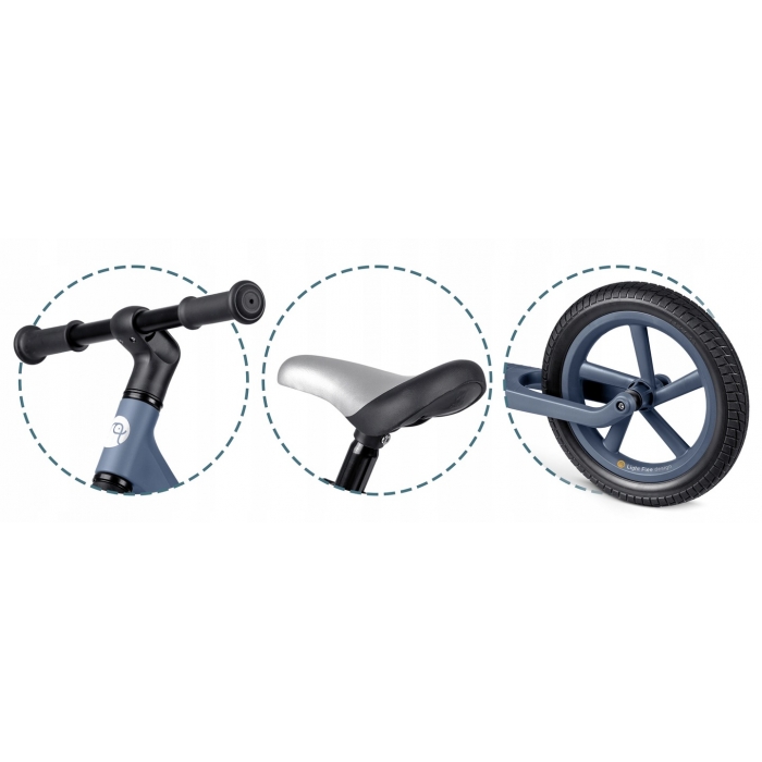 Bicicleta fara pedale pentru copii 87x39x54 cm, roti EVA, Light Flee Nukido Bleumarin - 3