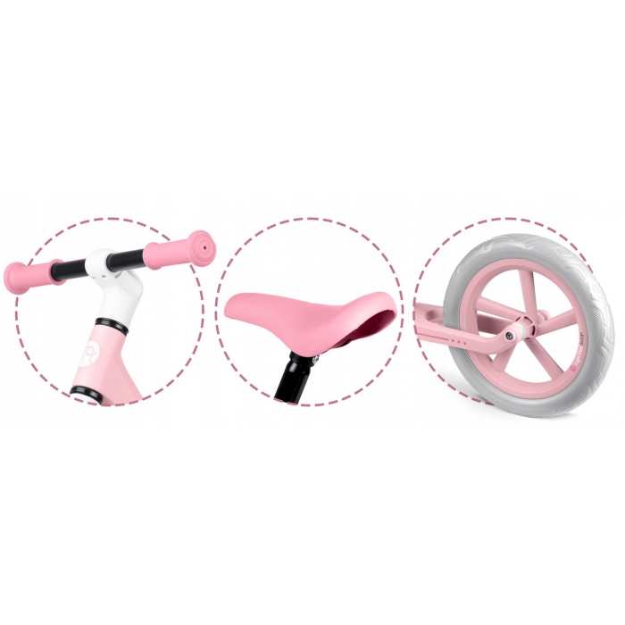 Bicicleta fara pedale pentru copii 87x39x54 cm, roti EVA, Light Flee Nukido Roz - 3