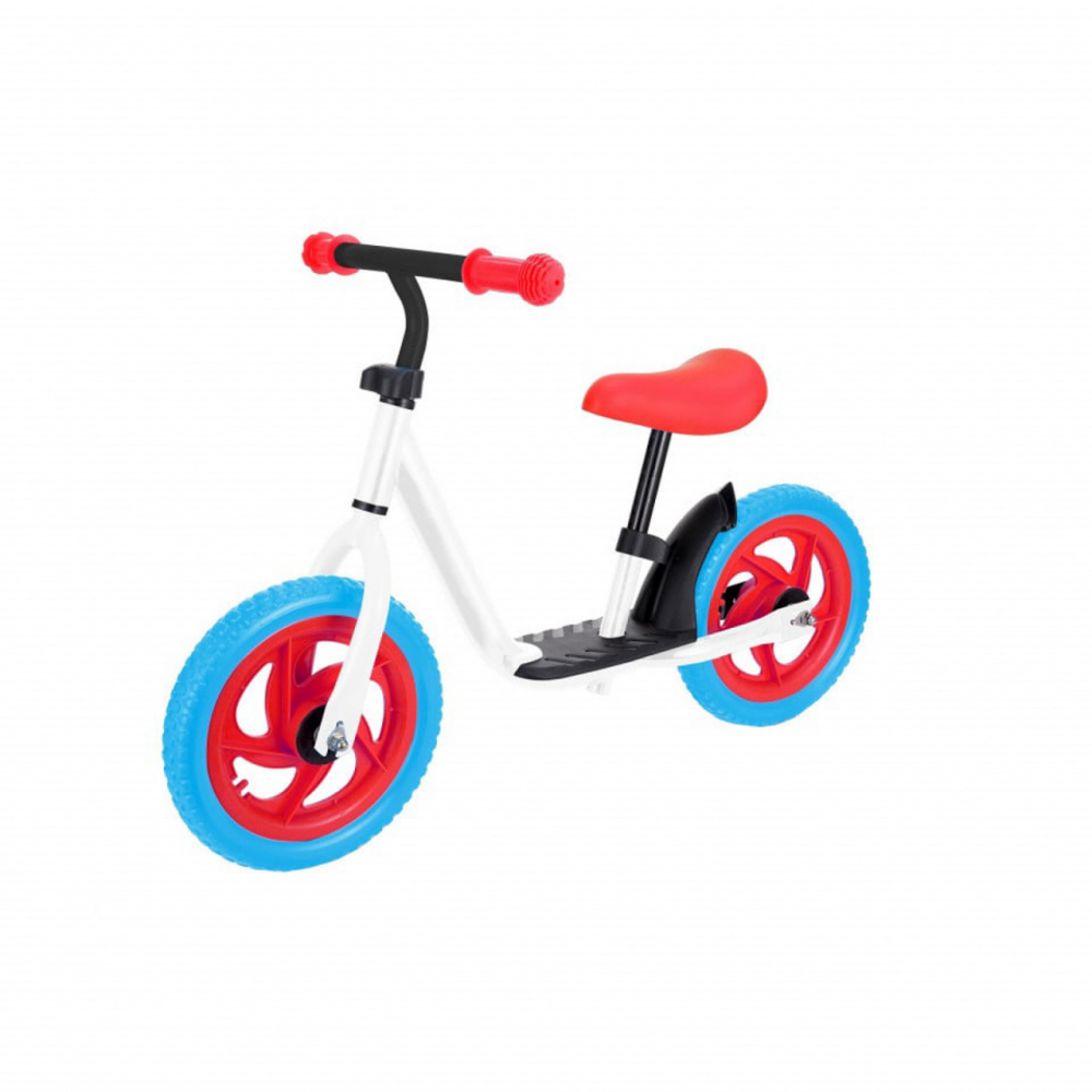 Bicicleta pentru copii Novokids SplendOr Balance Bike 124 Alb pedagogica fara pedale, Cu platforma, Roti 12 inch, 1-5 ani, Maxim 30 kg, Cadru otel, Roti din spuma cauciucata EVA, Ghidon si sa reglabile pe inaltime